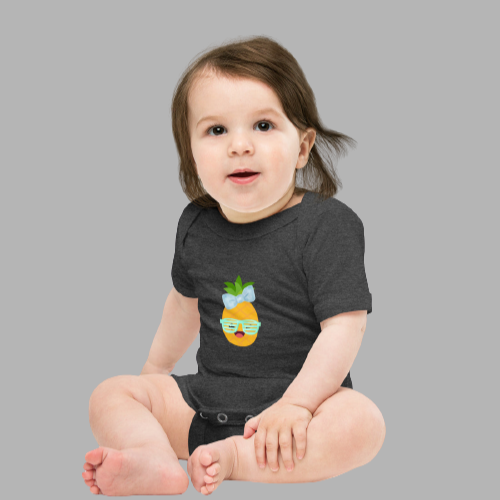 Pineapple Baby short sleeve, Fruit Baby Bodysuits