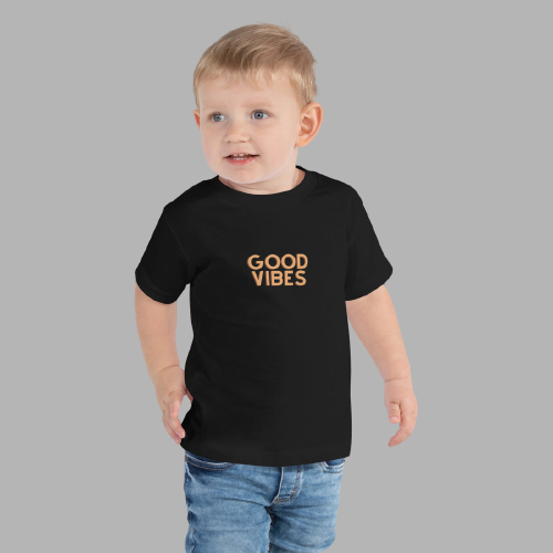 Good Vibes Toddler Short Sleeve Tee, Good Vibes Baby T-shirt