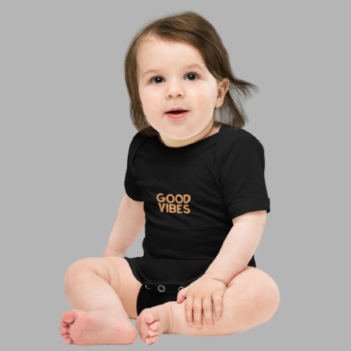 Good Vibes Baby short sleeve, Cute Baby Bodysuits