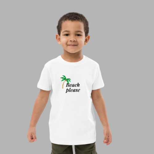 Beach Please Short Sleeve Tee, Beach T-shirts For Kids