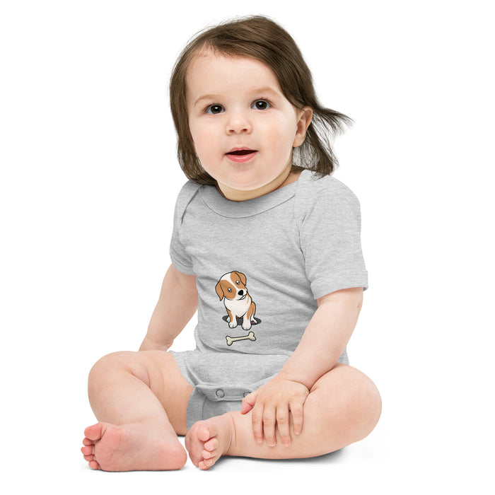 Doggy Baby Short Sleeve, Dog Baby Bodysuit