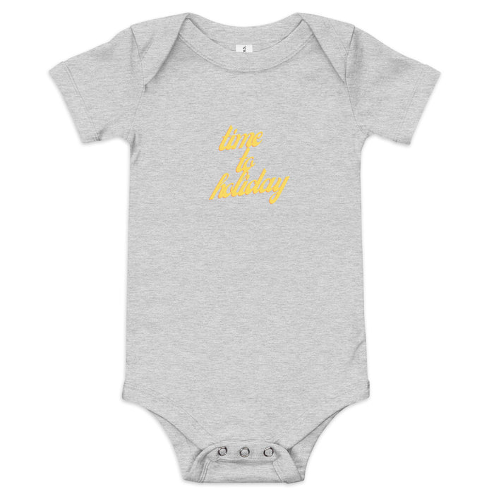 Time to Holiday Baby short sleeve, Holiday Time Baby Bodysuits