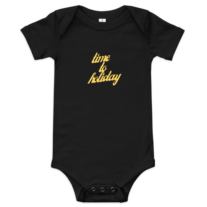 Time to Holiday Baby short sleeve, Holiday Time Baby Bodysuits