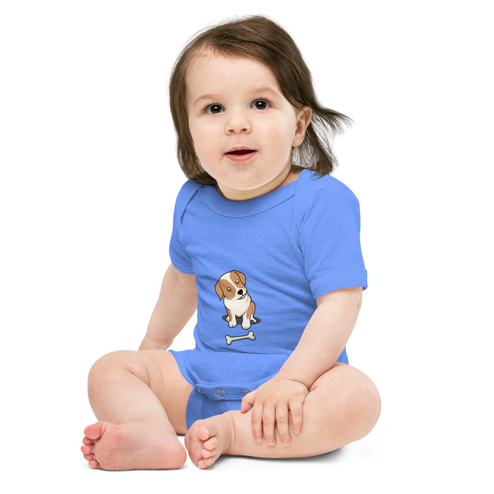 Doggy Baby Short Sleeve, Dog Baby Bodysuit