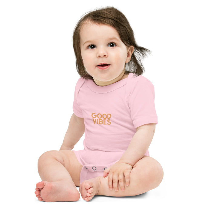 Good Vibes Baby short sleeve, Cute Baby Bodysuits