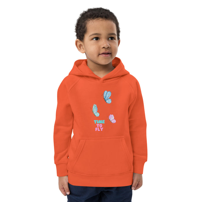 Time To Fly Unisex Hoodie For Kids, Butterfly Hoodie