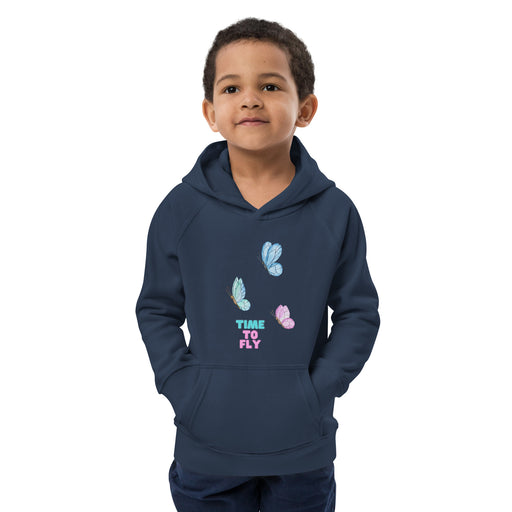 Time To Fly Unisex Hoodie For Kids, Butterfly Hoodie