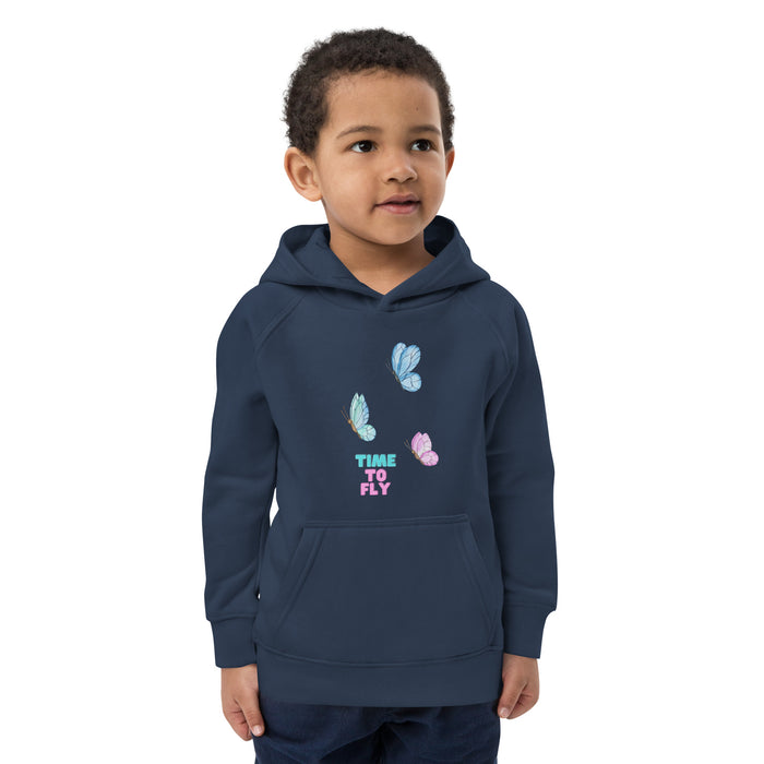 Time To Fly Unisex Hoodie For Kids, Butterfly Hoodie