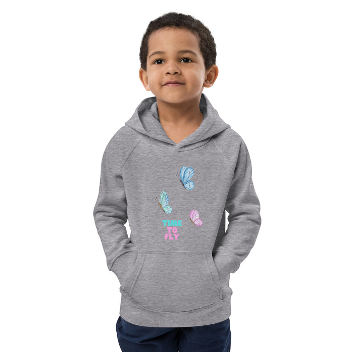 Time To Fly Unisex Hoodie For Kids, Butterfly Hoodie