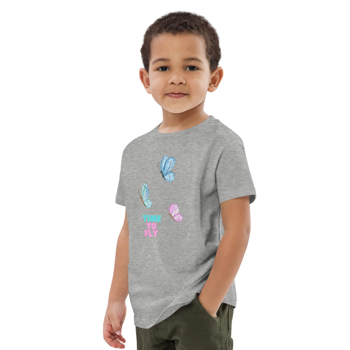 Time To Fly T-shirt For Kids, Butterfly Short Sleeve T-shirts , Top And Tees