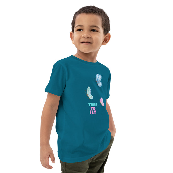 Time To Fly T-shirt For Kids, Butterfly Short Sleeve T-shirts , Top And Tees