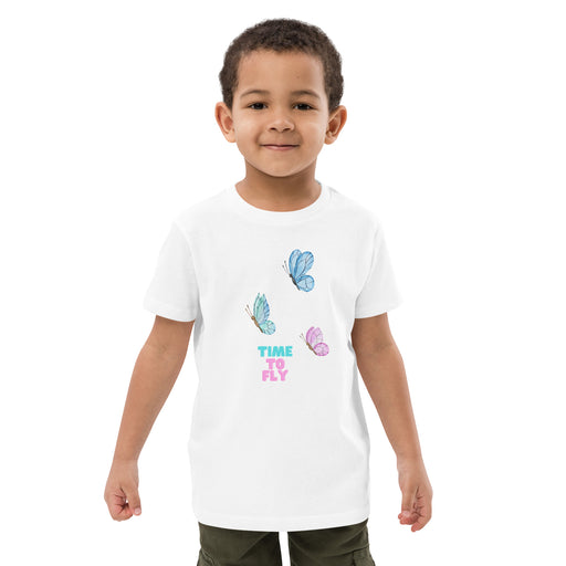 Time To Fly T-shirt For Kids, Butterfly Short Sleeve T-shirts , Top And Tees