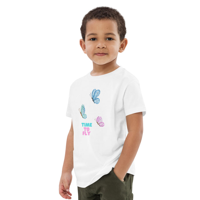 Time To Fly T-shirt For Kids, Butterfly Short Sleeve T-shirts , Top And Tees