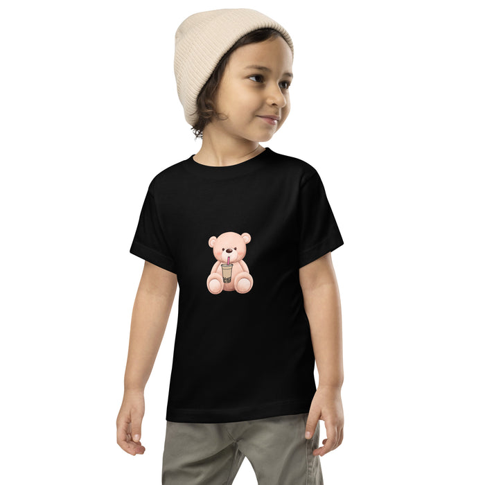 Cute Teddy Bear Toddler Short Sleeve Tee, Funny Teddy Bear Baby T-shirt