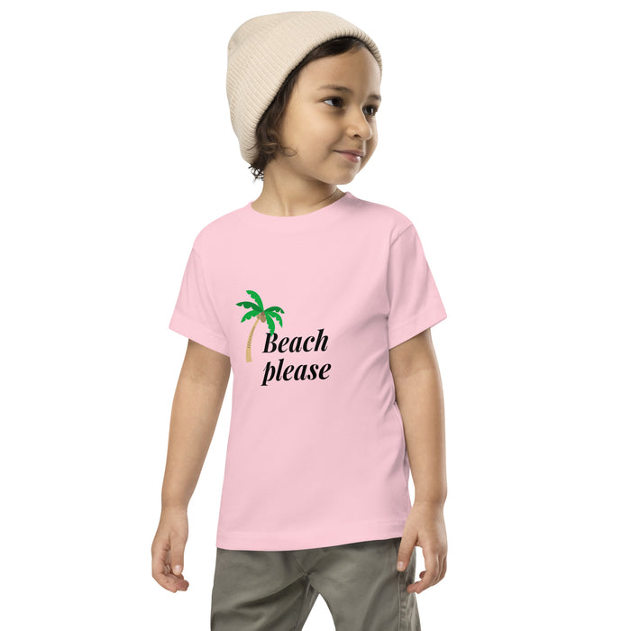 Beach Please Toddler Short Sleeve Tee, Beach Baby T-shirt