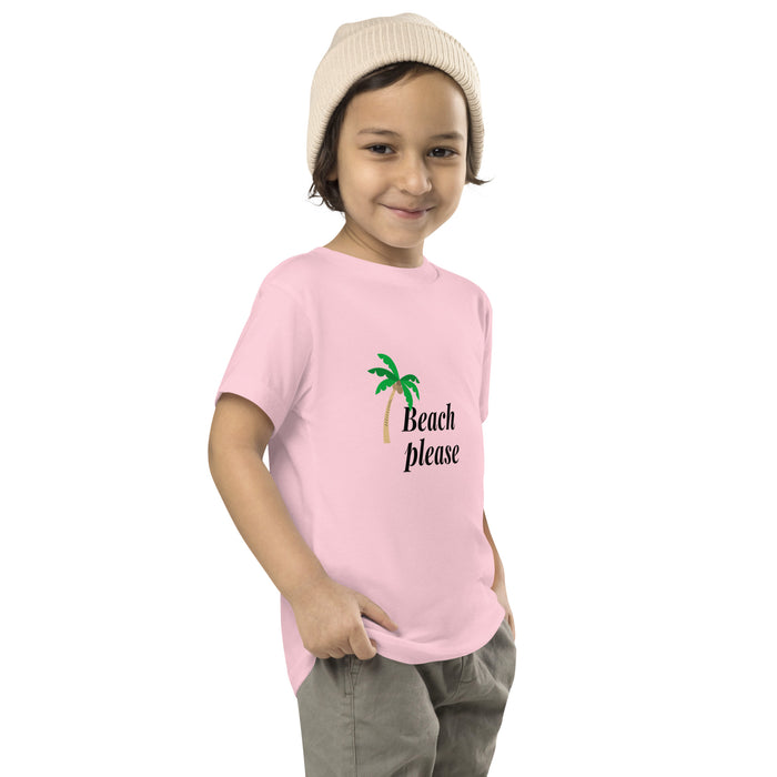 Beach Please Toddler Short Sleeve Tee, Beach Baby T-shirt