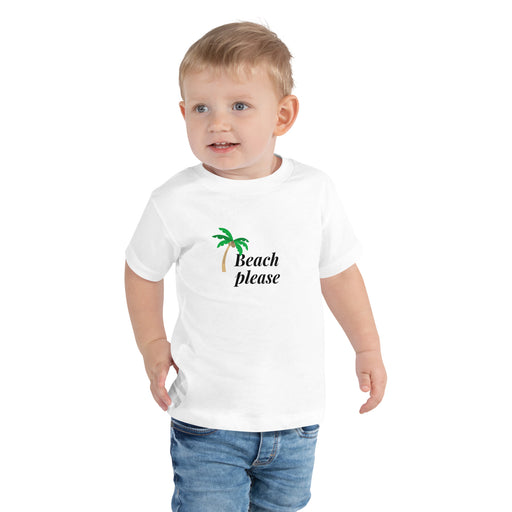 Beach Please Toddler Short Sleeve Tee, Beach Baby T-shirt