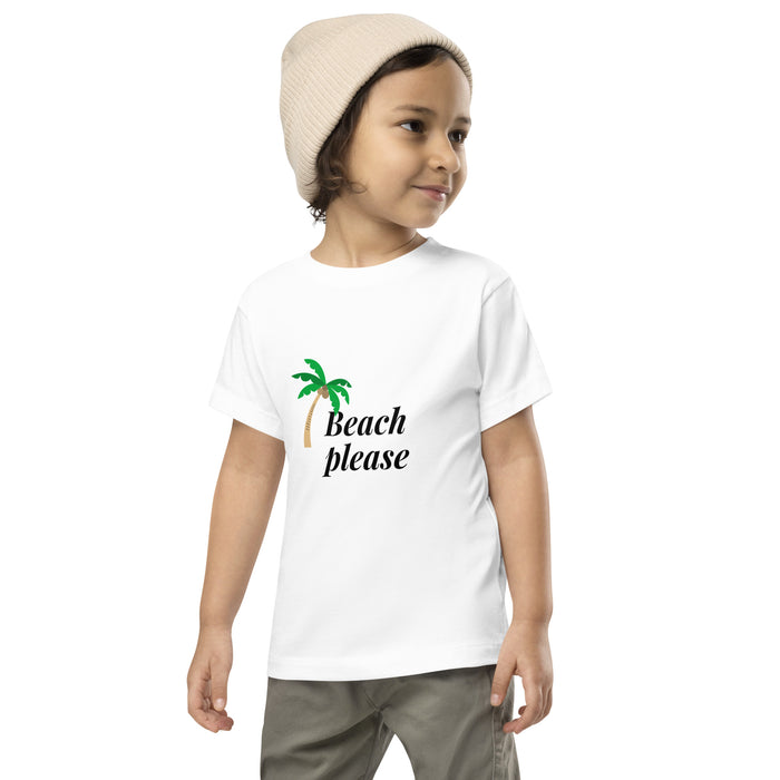 Beach Please Toddler Short Sleeve Tee, Beach Baby T-shirt