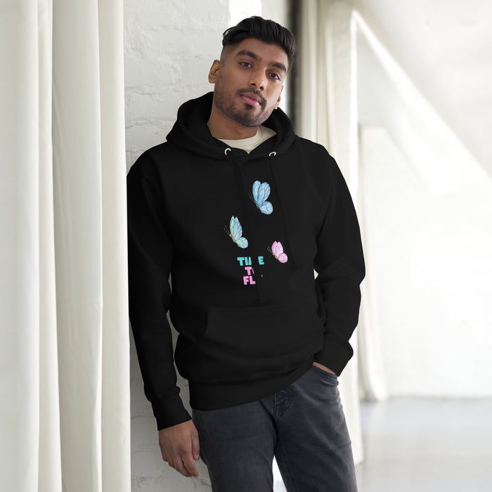 Time To Fly Unisex Hoodie, Butterfly Hoodie For Woman And Man