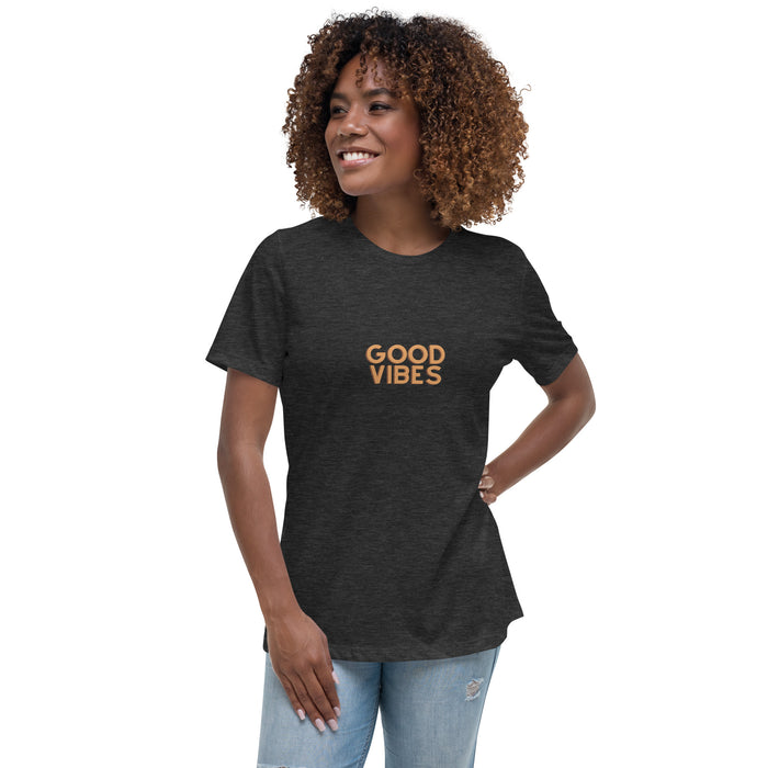 Good Vibes Women's Relaxed T-shirt, Short Sleeve Tee For Women