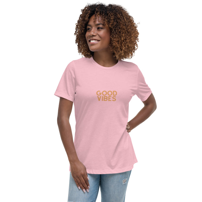 Good Vibes Women's Relaxed T-shirt, Short Sleeve Tee For Women