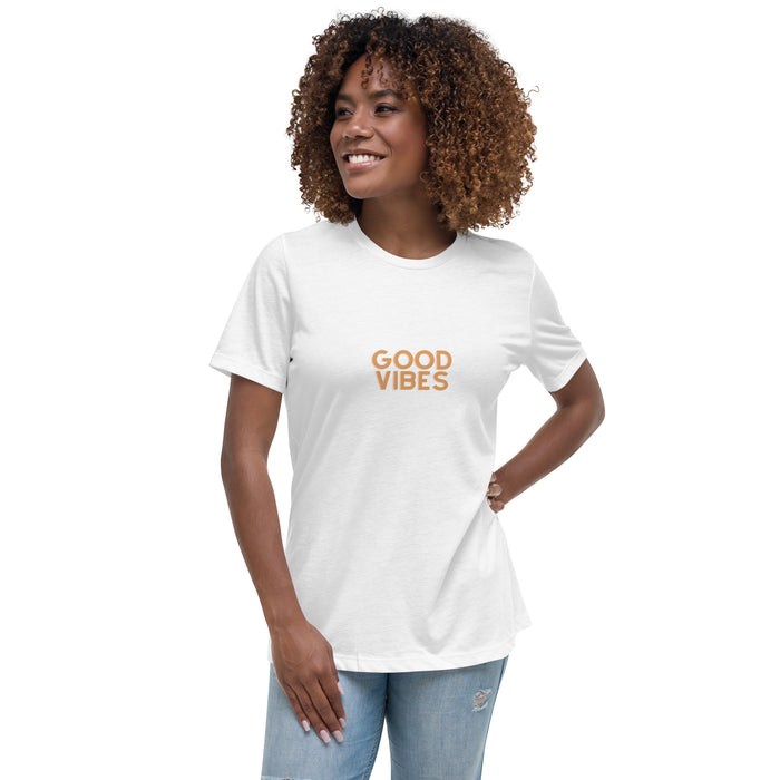 Good Vibes Women's Relaxed T-shirt, Short Sleeve Tee For Women